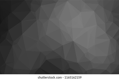 Dark Silver, Gray vector shining hexagonal template. An elegant bright illustration with gradient. Brand new style for your business design.