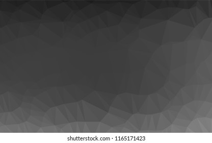 Dark Silver, Gray vector shining hexagonal background. An elegant bright illustration with gradient. A new texture for your design.