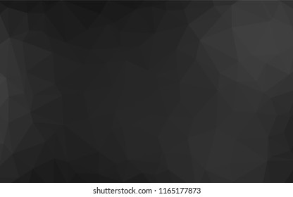 Dark Silver, Gray vector shining hexagonal template. Glitter abstract illustration with an elegant design. Triangular pattern for your business design.
