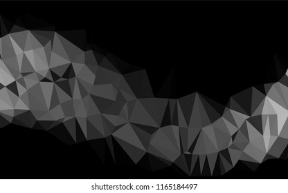 Dark Silver, Gray vector shining hexagonal template. Modern geometrical abstract illustration with gradient. Triangular pattern for your business design.