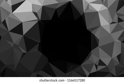 Dark Silver, Gray vector shining hexagonal background. Colorful illustration in abstract style with gradient. Brand new style for your business design.