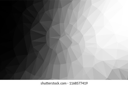 Dark Silver, Gray vector shining hexagonal pattern. Shining illustration, which consist of triangles. Brand new design for your business.