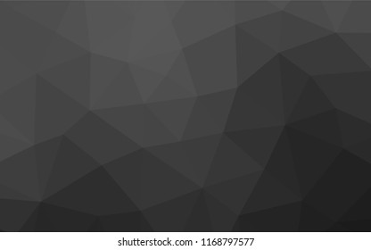 Dark Silver, Gray vector shining hexagonal template. Creative illustration in halftone style with gradient. The template can be used as a background for cell phones.