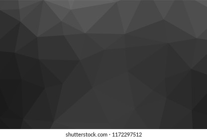 Dark Silver, Gray vector shining hexagonal pattern. Geometric illustration in Origami style with gradient.  Brand new style for your business design.