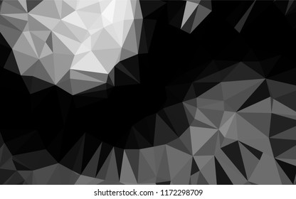 Dark Silver, Gray vector shining hexagonal pattern. Brand new colored illustration in blurry style with gradient. A new texture for your design.
