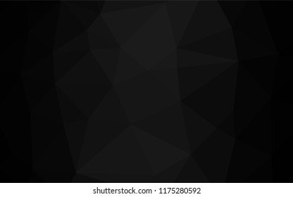 Dark Silver, Gray vector shining hexagonal pattern. Triangular geometric sample with gradient.  A completely new design for your business.