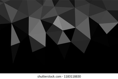 Dark Silver, Gray vector shining hexagonal template. Creative geometric illustration in Origami style with gradient. The completely new template can be used for your brand book.