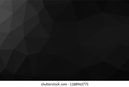 Dark Silver, Gray vector shining hexagonal pattern. Colorful illustration in abstract style with gradient. Triangular pattern for your business design.