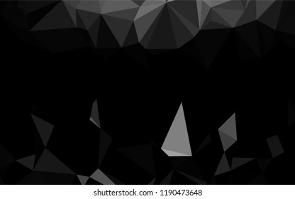 Dark Silver, Gray vector shining hexagonal template. Creative geometric illustration in Origami style with gradient. The completely new template can be used for your brand book.