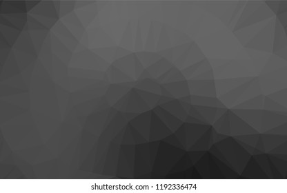 Dark Silver, Gray vector shining hexagonal template. Shining illustration, which consist of triangles. A new texture for your design.