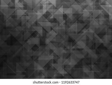 Dark Silver, Gray vector shining hexagonal shining triangular. A completely new color illustration in a vague style. The elegant pattern can be used as part of a brand book.