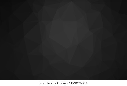 Dark Silver, Gray vector shining hexagonal background. Creative geometric illustration in Origami style with gradient. Brand new style for your business design.