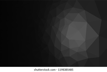 Dark Silver, Gray vector shining hexagonal pattern. Shining illustration, which consist of triangles. A new texture for your design.