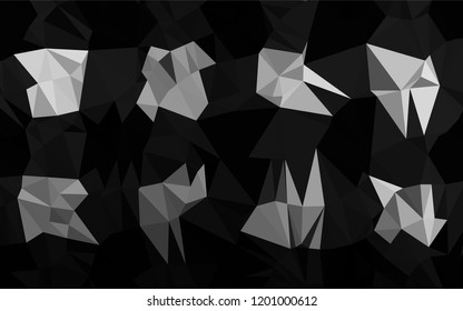 Dark Silver, Gray vector shining hexagonal template. Modern geometrical abstract illustration with gradient. A completely new template for your business design.