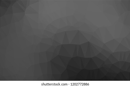 Dark Silver, Gray vector shining hexagonal template. Geometric illustration in Origami style with gradient.  A completely new template for your business design.