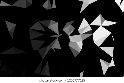 Dark Silver, Gray vector shining hexagonal template. Glitter abstract illustration with an elegant design. Brand new style for your business design.