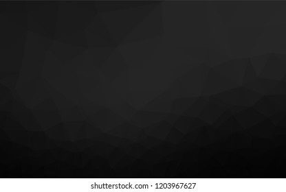 Dark Silver, Gray vector shining hexagonal pattern. Creative geometric illustration in Origami style with gradient. A new texture for your design.