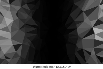 Dark Silver, Gray vector shining hexagonal template. Shining illustration, which consist of triangles. Brand new design for your business.