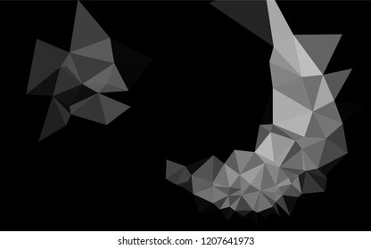 Dark Silver, Gray vector shining hexagonal pattern. Colorful abstract illustration with gradient. A new texture for your design.