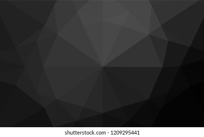Dark Silver, Gray vector shining hexagonal template. A sample with polygonal shapes. The template can be used as a background for cell phones.