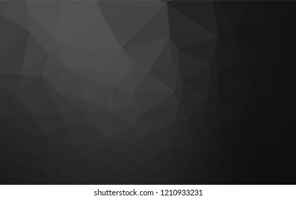 Dark Silver, Gray vector shining hexagonal background. Modern geometrical abstract illustration with gradient. The elegant pattern can be used as part of a brand book.