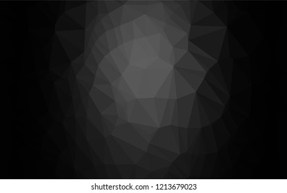 Dark Silver, Gray vector shining hexagonal pattern. Brand new colored illustration in blurry style with gradient. The elegant pattern can be used as part of a brand book.