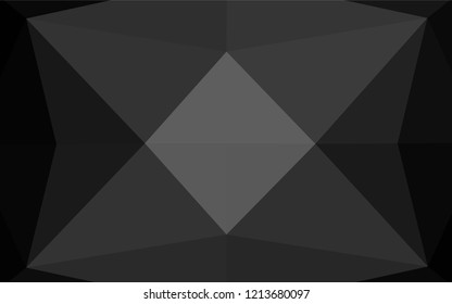 Dark Silver, Gray vector shining hexagonal background. Glitter abstract illustration with an elegant design. The best triangular design for your business.