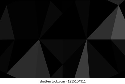 Dark Silver, Gray vector shining hexagonal template. Colorful abstract illustration with gradient. Triangular pattern for your business design.