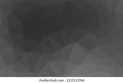 Dark Silver, Gray vector shining hexagonal pattern. Triangular geometric sample with gradient.  The completely new template can be used for your brand book.