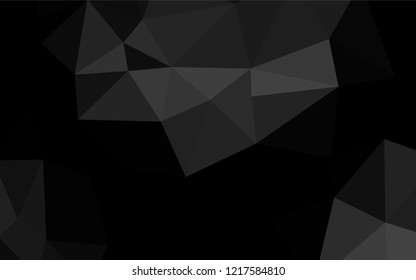 Dark Silver, Gray vector shining hexagonal pattern. Creative illustration in halftone style with gradient. Brand new design for your business.