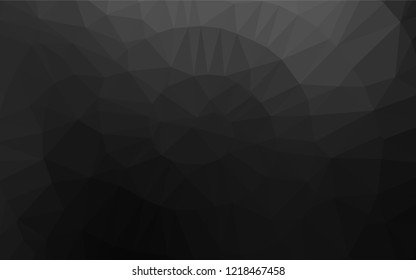 Dark Silver, Gray vector shining hexagonal template. Shining illustration, which consist of triangles. Brand new style for your business design.