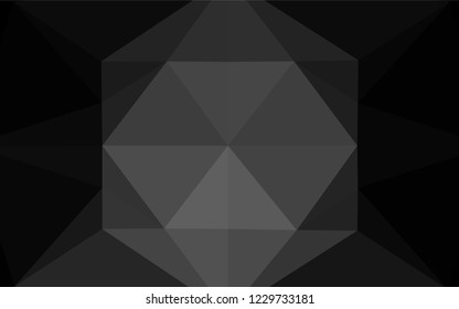 Dark Silver, Gray vector shining hexagonal background. Brand new colored illustration in blurry style with gradient. The template can be used as a background for cell phones.