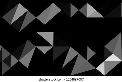 Dark Silver, Gray vector shining triangular background. Geometric illustration in Origami style with gradient. The best triangular design for your business.