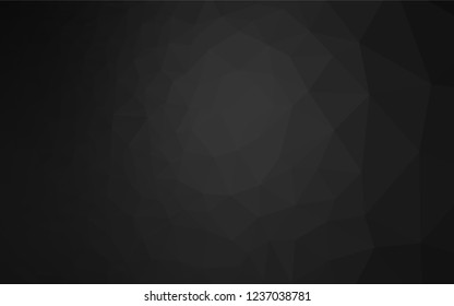 Dark Silver, Gray vector shining hexagonal background. Modern geometrical abstract illustration with gradient. The textured pattern can be used for background.