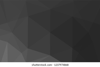 Dark Silver, Gray vector shining hexagonal background. Triangular geometric sample with gradient.  A completely new design for your business.