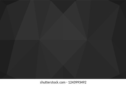 Dark Silver, Gray vector shining hexagonal pattern. Geometric illustration in Origami style with gradient.  A completely new design for your business.