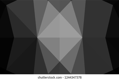 Dark Silver, Gray vector shining hexagonal template. Creative geometric illustration in Origami style with gradient. A completely new template for your business design.