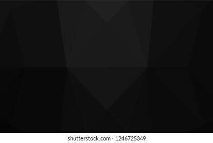 Dark Silver, Gray vector shining hexagonal pattern. Geometric illustration in Origami style with gradient.  The polygonal design can be used for your web site.
