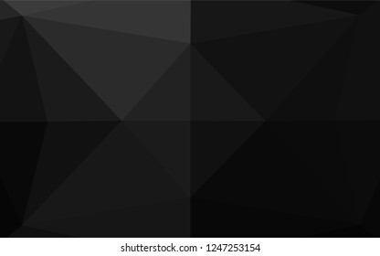Dark Silver, Gray vector shining hexagonal background. Shining illustration, which consist of triangles. A new texture for your design.