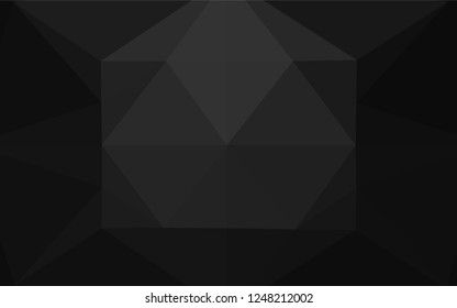 Dark Silver, Gray vector shining hexagonal pattern. Brand new colored illustration in blurry style with gradient. The best triangular design for your business.