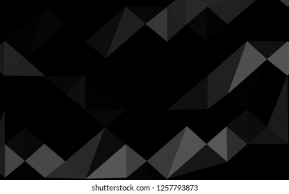 Dark Silver, Gray vector shining triangular background. Colorful illustration in abstract style with gradient. Textured pattern for background.