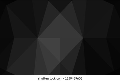 Dark Silver, Gray vector shining hexagonal pattern. Triangular geometric sample with gradient.  The elegant pattern can be used as part of a brand book.