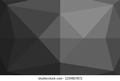Dark Silver, Gray vector shining hexagonal background. Colorful illustration in abstract style with gradient. Brand new style for your business design.