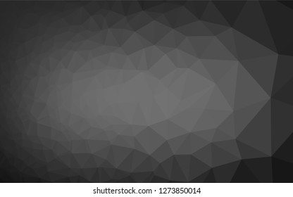 Dark Silver, Gray vector shining hexagonal background. A sample with polygonal shapes. The polygonal design can be used for your web site.
