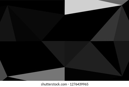 Dark Silver, Gray vector shining hexagonal pattern. Geometric illustration in Origami style with gradient.  A new texture for your design.