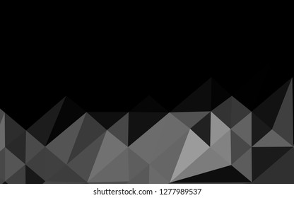 Dark Silver, Gray vector shining triangular pattern. Shining illustration, which consist of triangles. Template for your brand book.