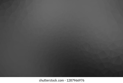 Dark Silver, Gray vector shining triangular template. Modern geometrical abstract illustration with gradient. Template for your brand book.