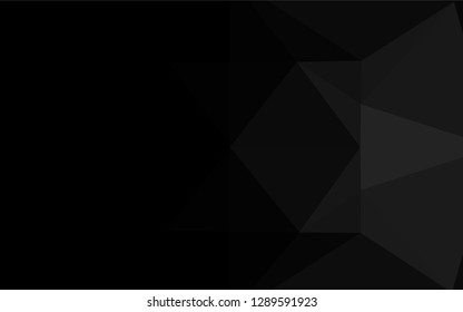 Dark Silver, Gray vector shining hexagonal background. Triangular geometric sample with gradient.  A completely new design for your business.
