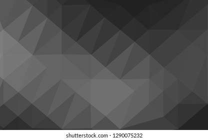 Dark Silver, Gray vector shining triangular background. An elegant bright illustration with gradient. Template for your brand book.