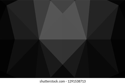 Dark Silver, Gray vector shining hexagonal background. A completely new color illustration in a vague style. A new texture for your design.